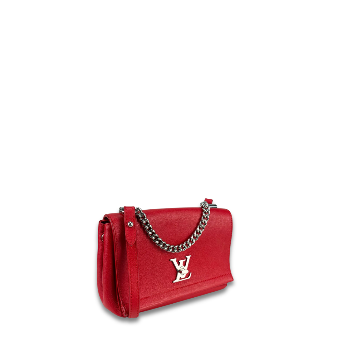 Louis Vuitton Red Lockme II Chain Bag BB
