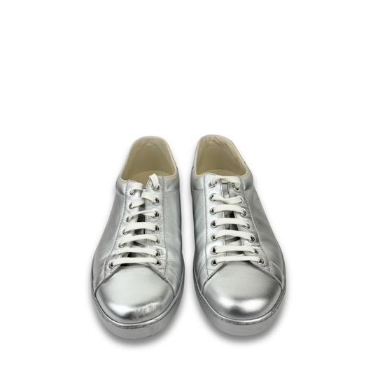 Gucci Men's Silver Sneakers - Size 10