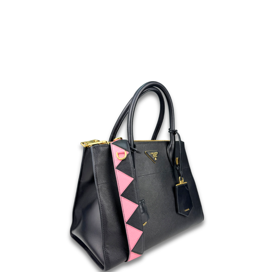 Prada Black Leather Paradigme Tote