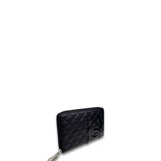Chanel Black Cambon Zipper Wallet