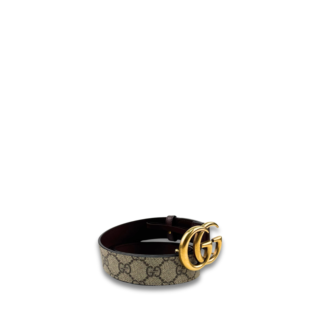 Gucci 1" Monogram Marmont Belt- Size 95