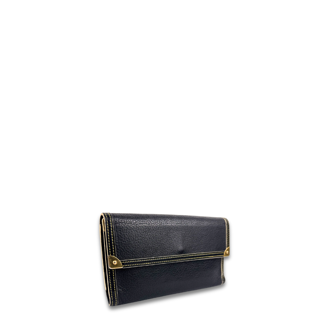 Louis Vuitton Black Suhali Porte Tresor Wallet