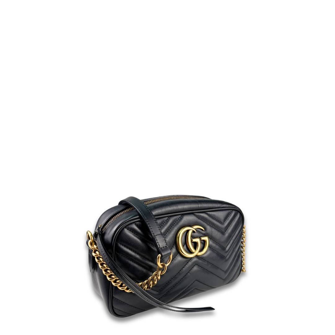 Gucci Black Marmont Small Camera Bag