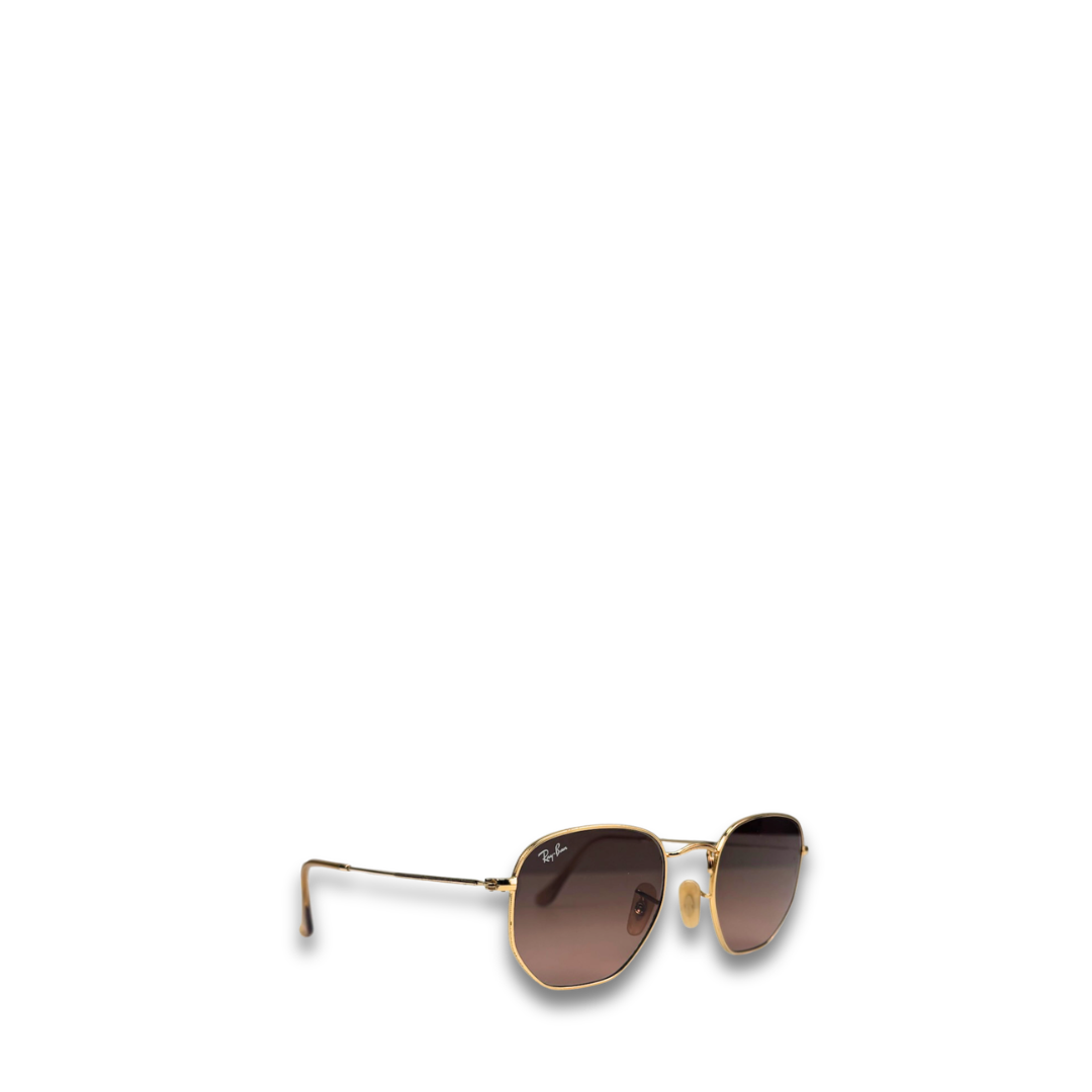 Ray-Ban Hexagonal Gold Sunglasses