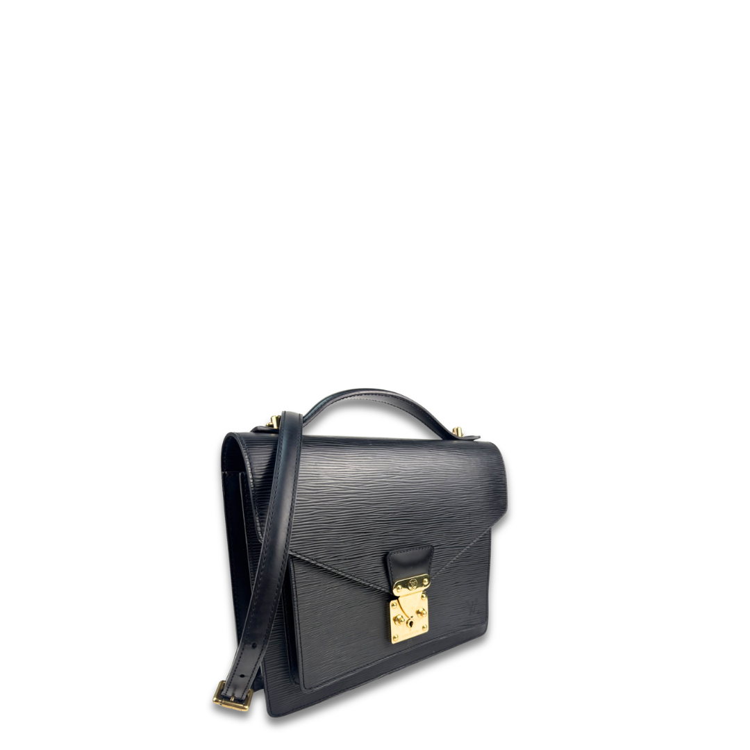 Louis Vuitton Black Epi Leather Monceau