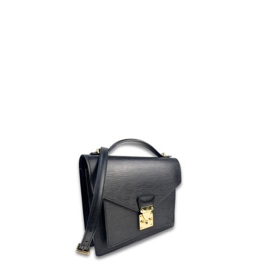 Louis Vuitton Black Epi Leather Monceau