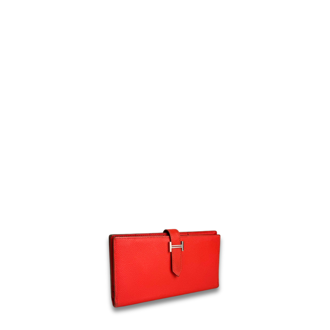 Hermès Epsom Rose Jaipur Bearn Wallet