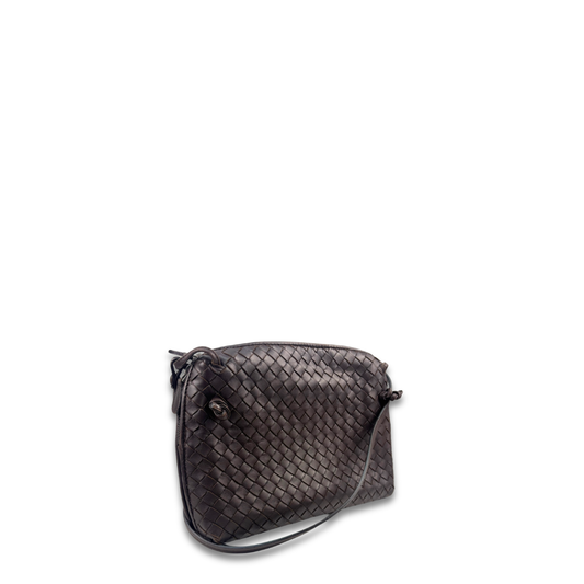 Bottega Veneta Brown Intrecciato Nodini Crossbody