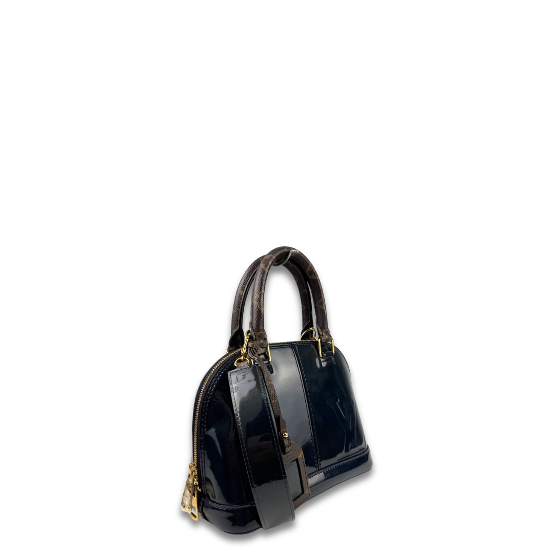 Louis Vuitton Navy Blue Patent Alma BB