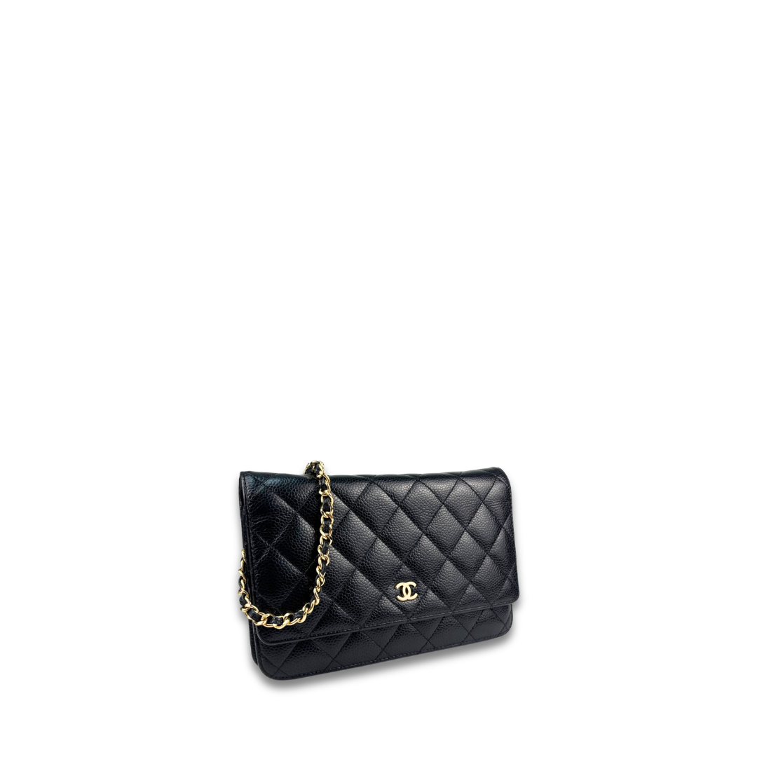 Chanel Black Caviar Classic Wallet on Chain