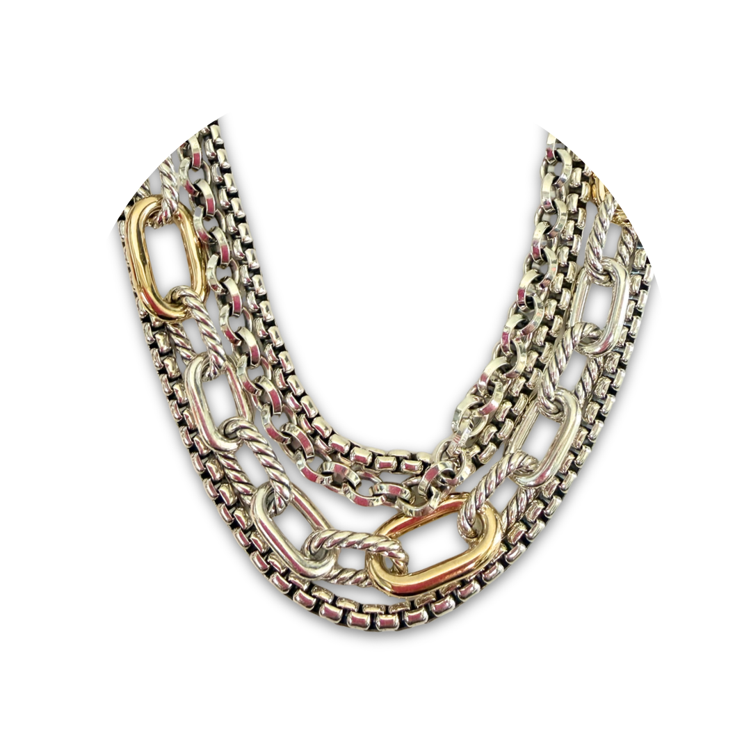 David Yurman Four Strand Toggle Necklace