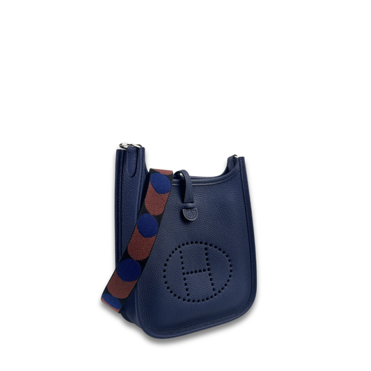 Hermès Clemence Evelyne TPM Navy Blue