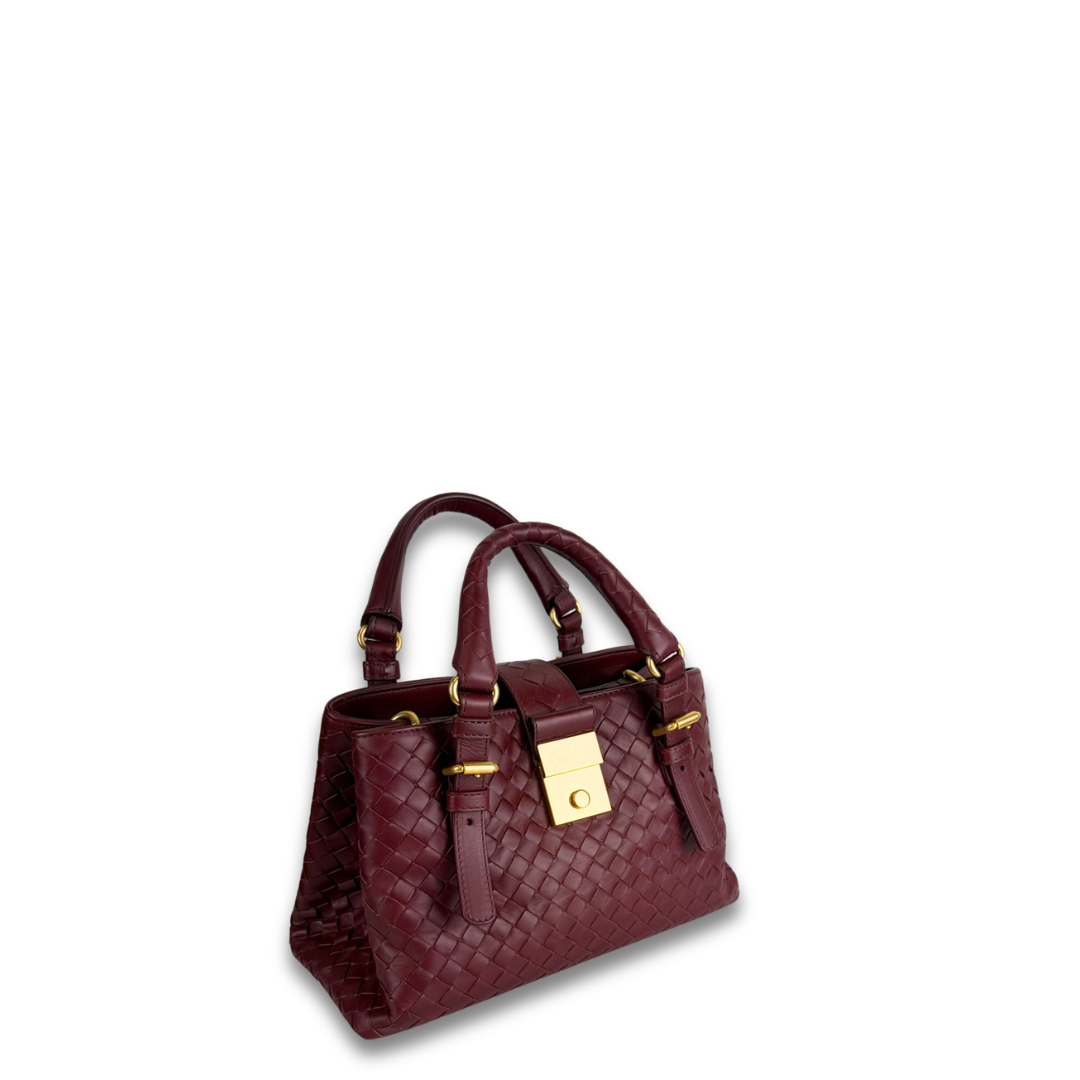 Bottega Veneta Burgundy Mini Roma Tote