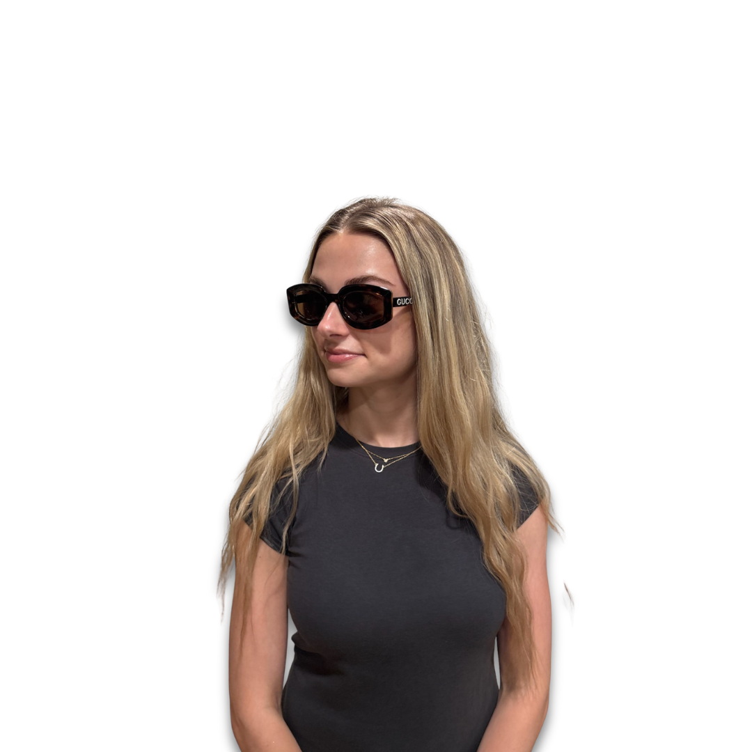 Gucci Squoval Tortoiseshell Sunglasses