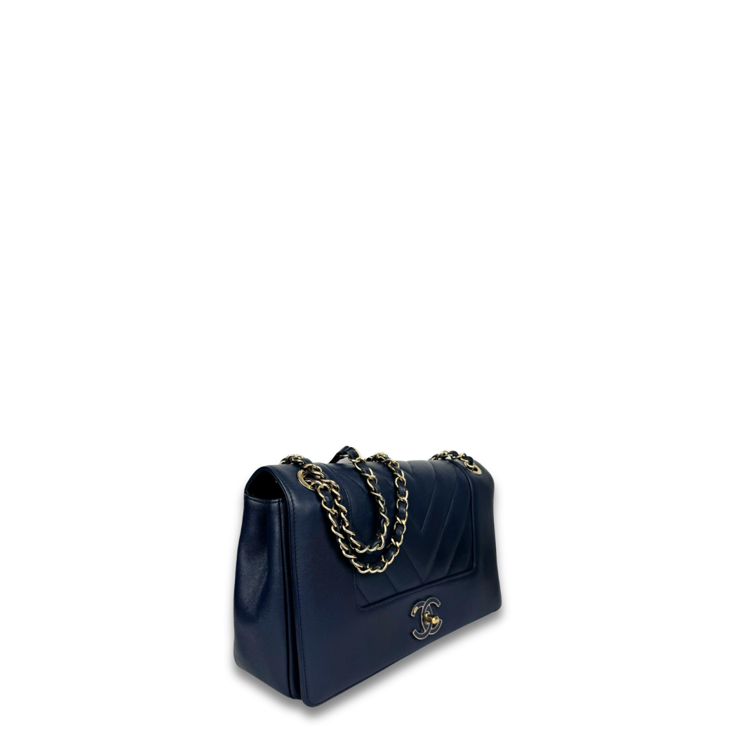 Chanel Navy Blue Medium Mademoiselle Flap Bag