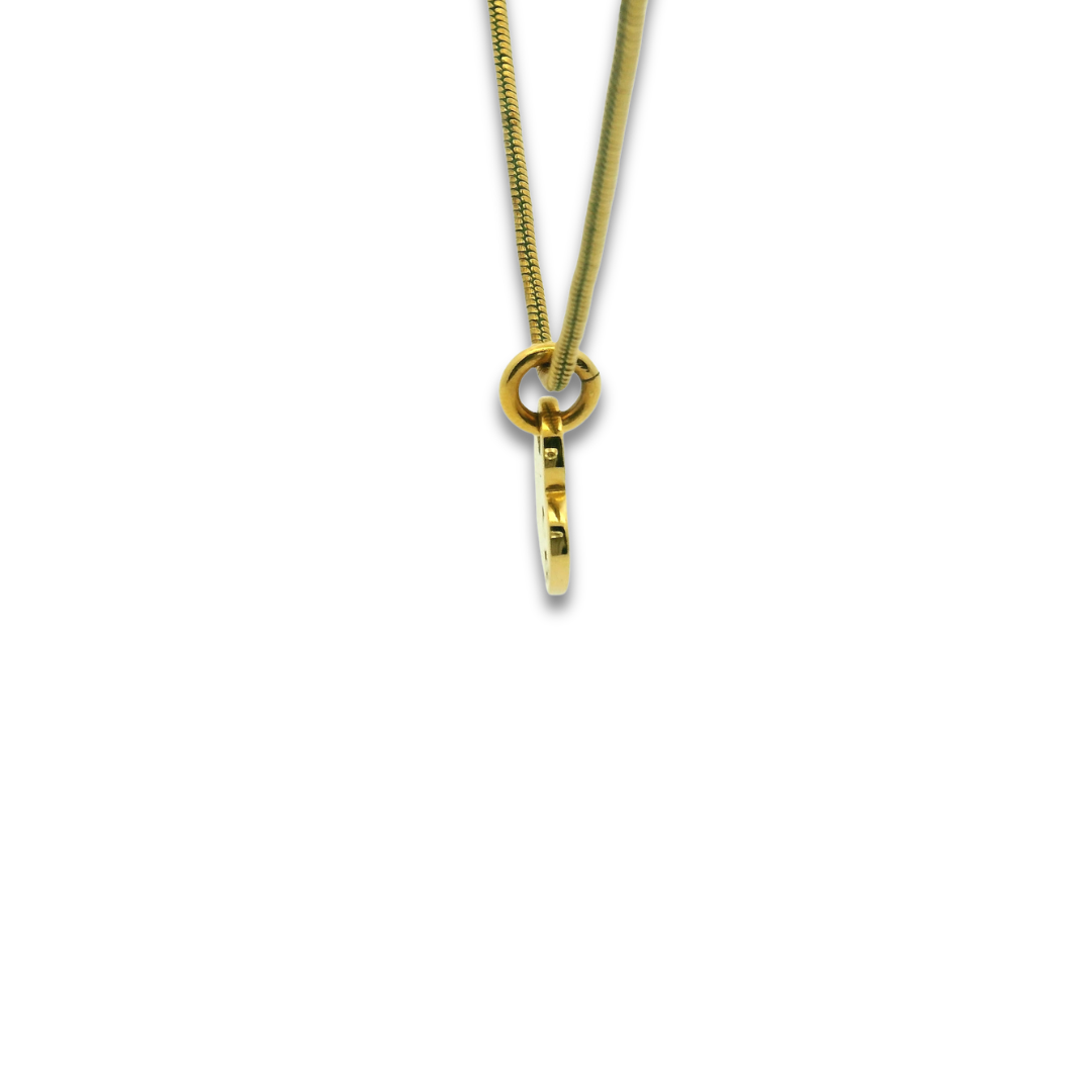 Christian Dior Heart Engraved Pendant Necklace