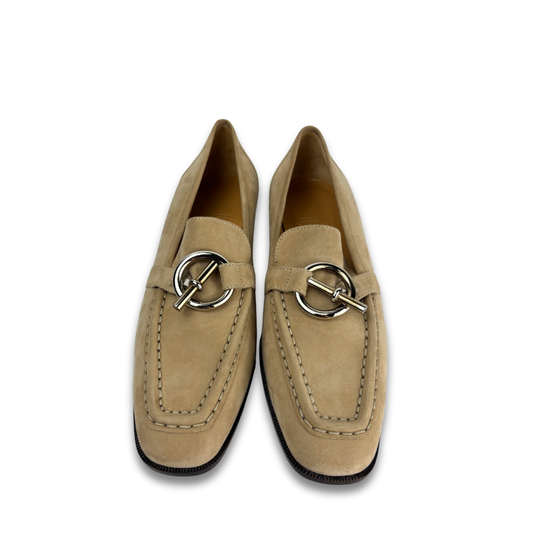 Hermès Suede Partner 25 Moccasin Loafers - Size 39