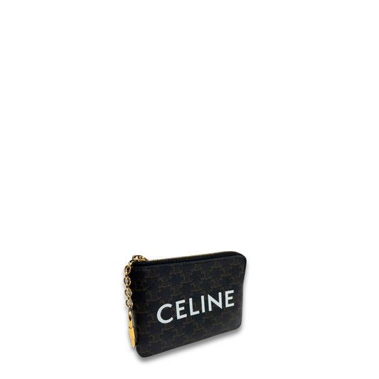 Celine Triomphe Canvas Key Pouch