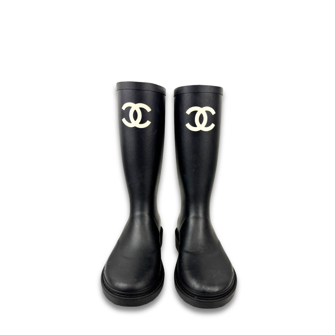 Chanel Knee High Rainboots - Size 37