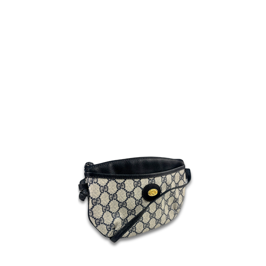 Gucci GG Supreme Navy Flat Crossbody