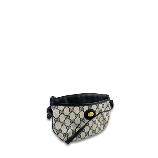 Gucci GG Supreme Navy Flat Crossbody