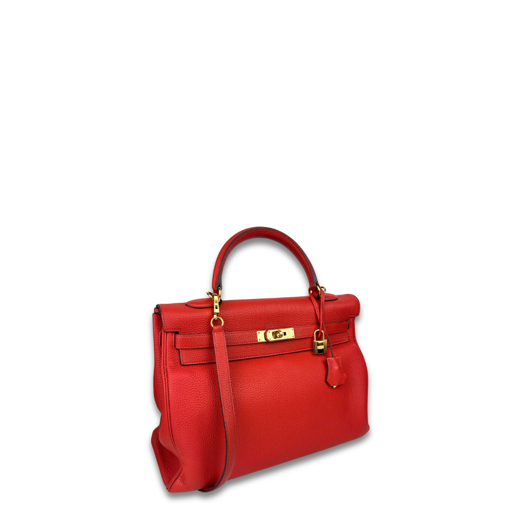Hermès Togo Retourne Kelly 35 Red