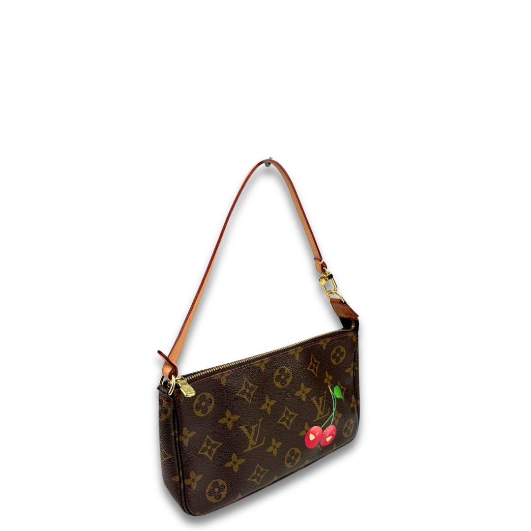 Louis Vuitton x Takashi Murakami Cerises Monogram Pochette Accessories