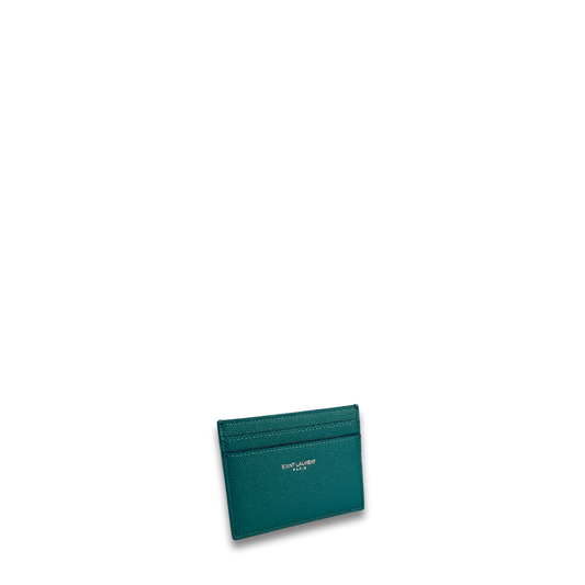 YSL Teal Paris Card Case
