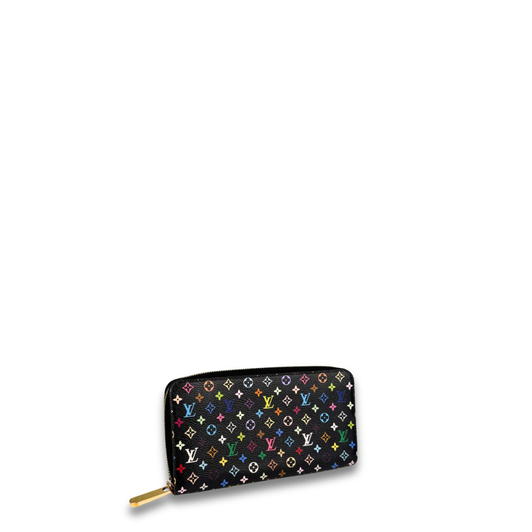 Louis Vuitton Black Multicolore Zippy Wallet