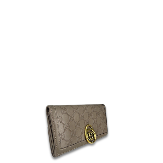 Gucci Grey Guccissima Continental Wallet