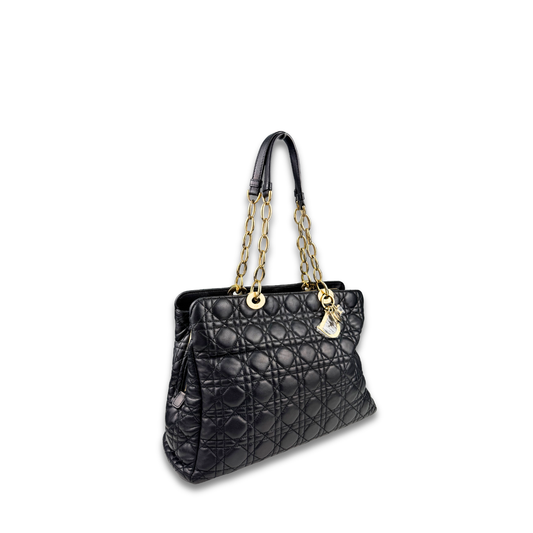 Dior Large Cannage Lady Dior Soft Shopping Tote