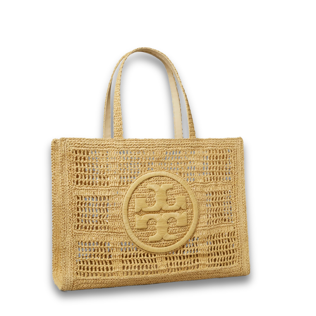 Tory Burch Large Ella Handwoven Raffia Tote