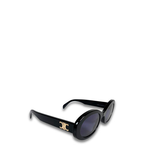 Celine Oval Triomphe Black Sunglasses