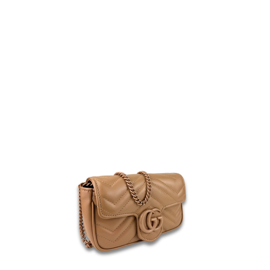 Gucci Beige Monochrome Marmont Mini Flap