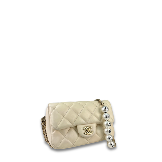 Chanel Cream My Precious Pearls Mini Flap Bag