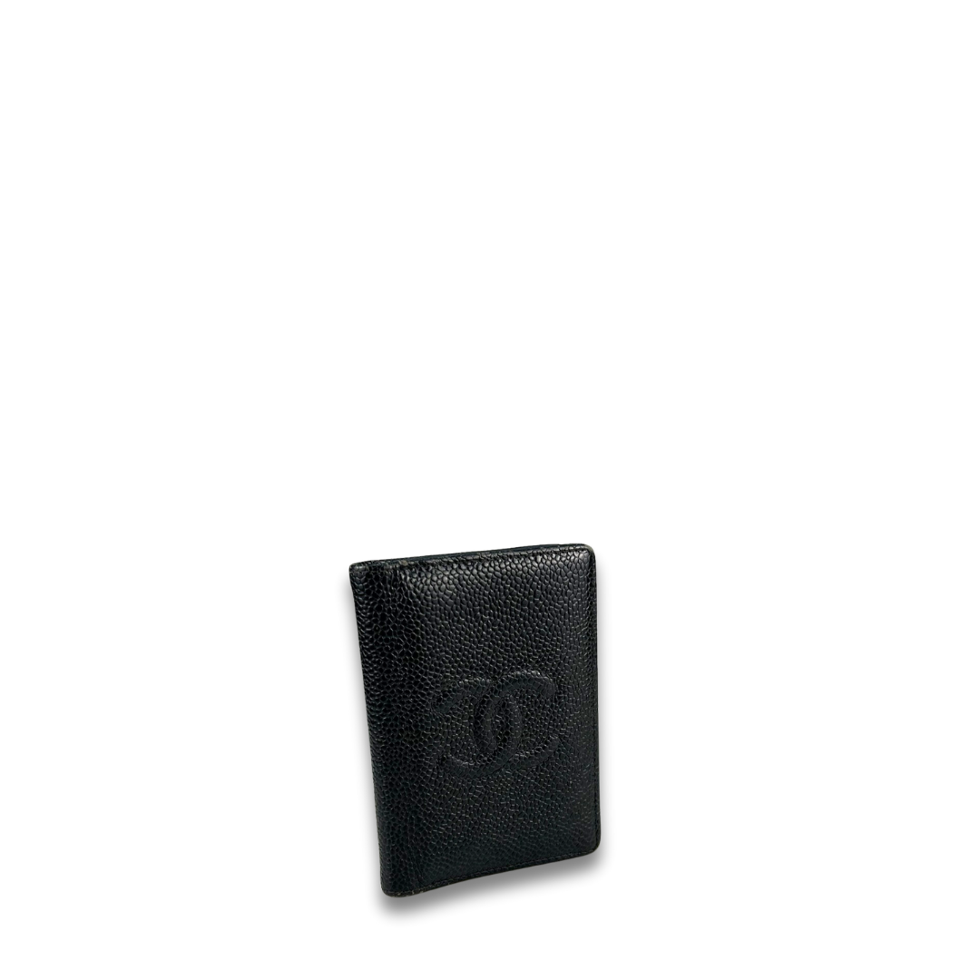 Chanel Black Caviar Timeless Bifold Card Holder