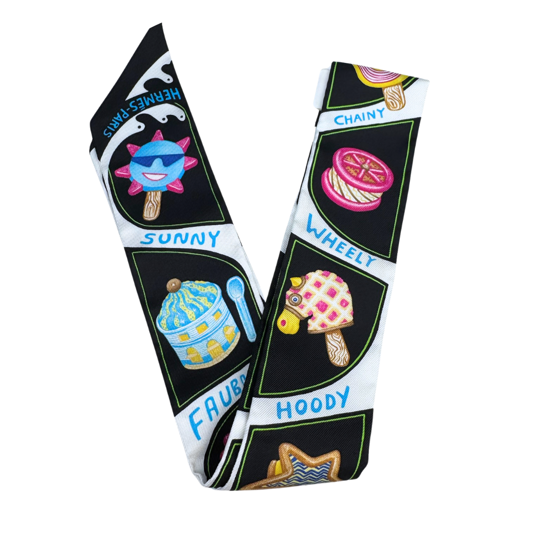Hermès Funny Ice Cream Silk Twilly