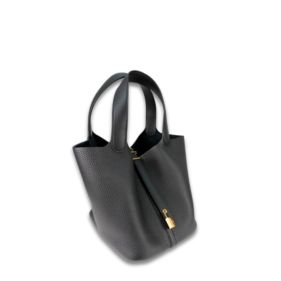Hermès Clemence Picotin 22 Noir