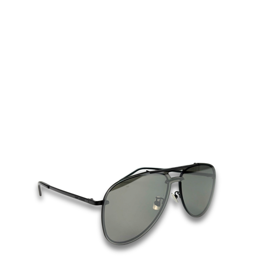 YSL Black Metal Aviator Sunglasses