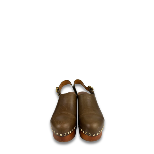 Chloe 80mm Jeannette Studded Clogs - Size 37
