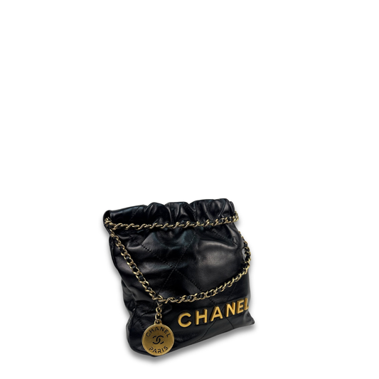 Chanel Black Mini Chanel 22 Hobo