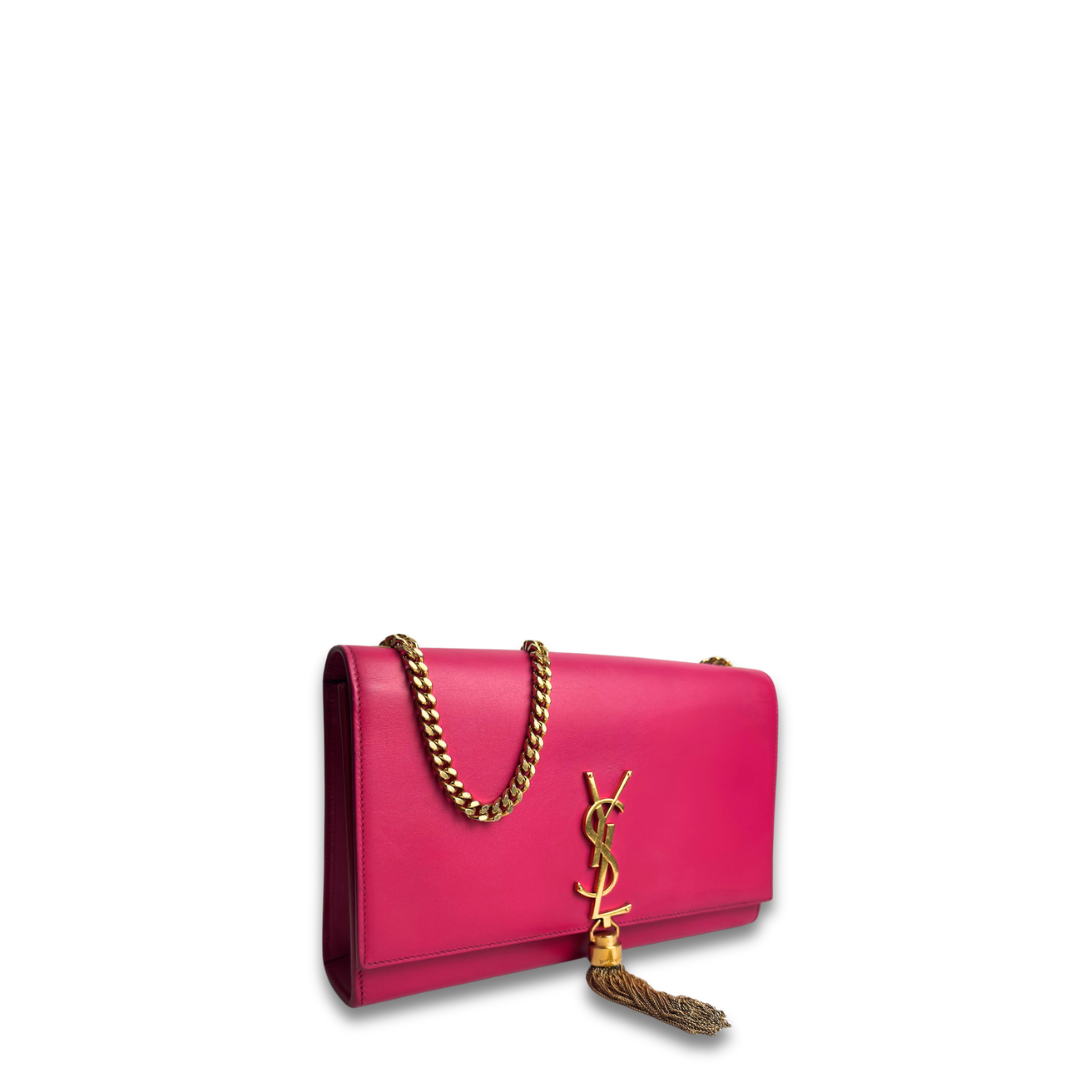 YSL Hot Pink Medium Kate Tassel Chain Bag