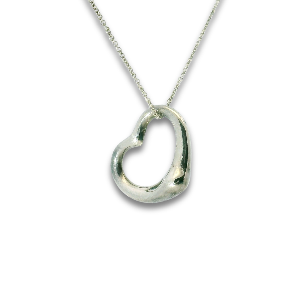Tiffany & Co Elsa Peretti Open Heart Pendant Necklace