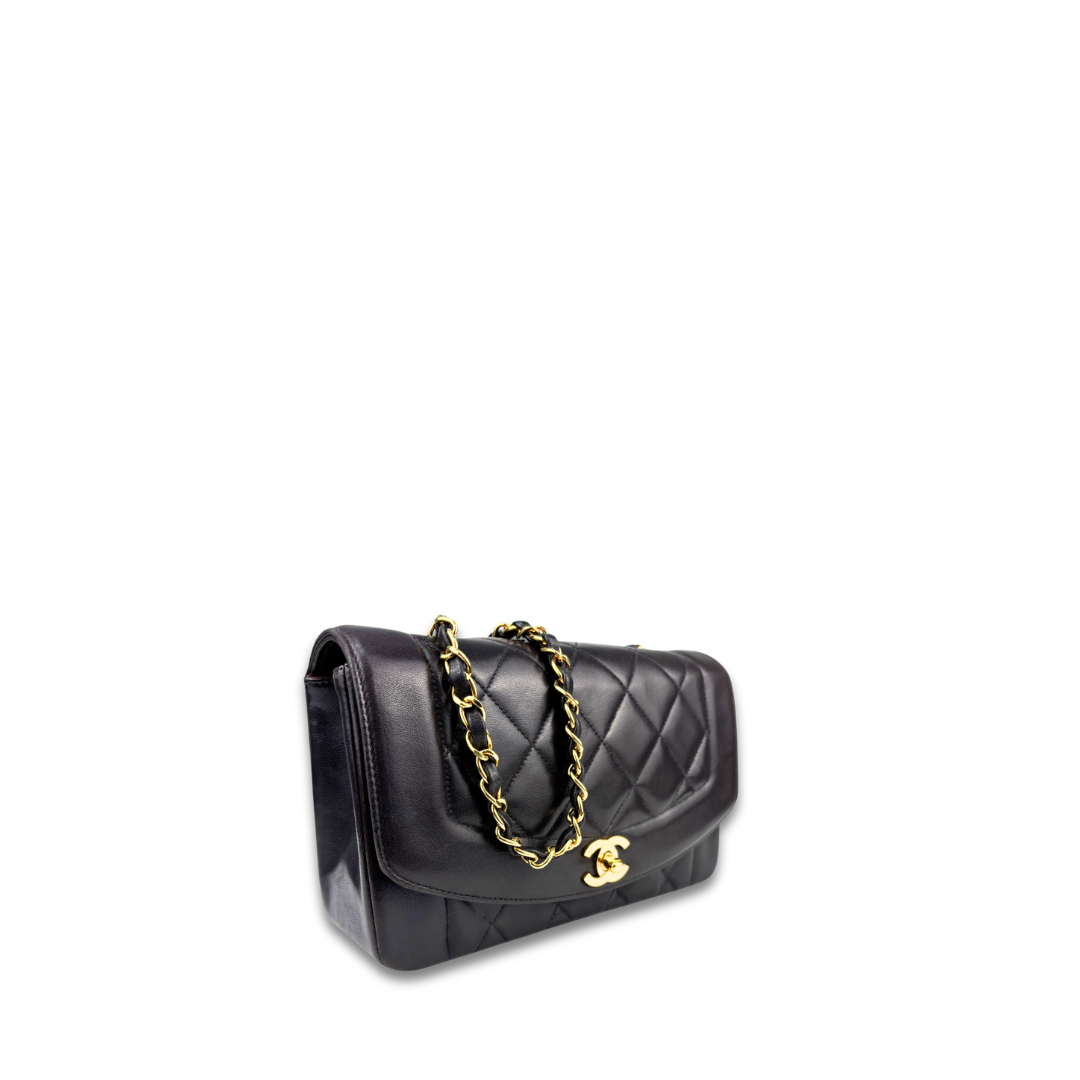 Chanel Brown Lambskin Small Diana Single Flap