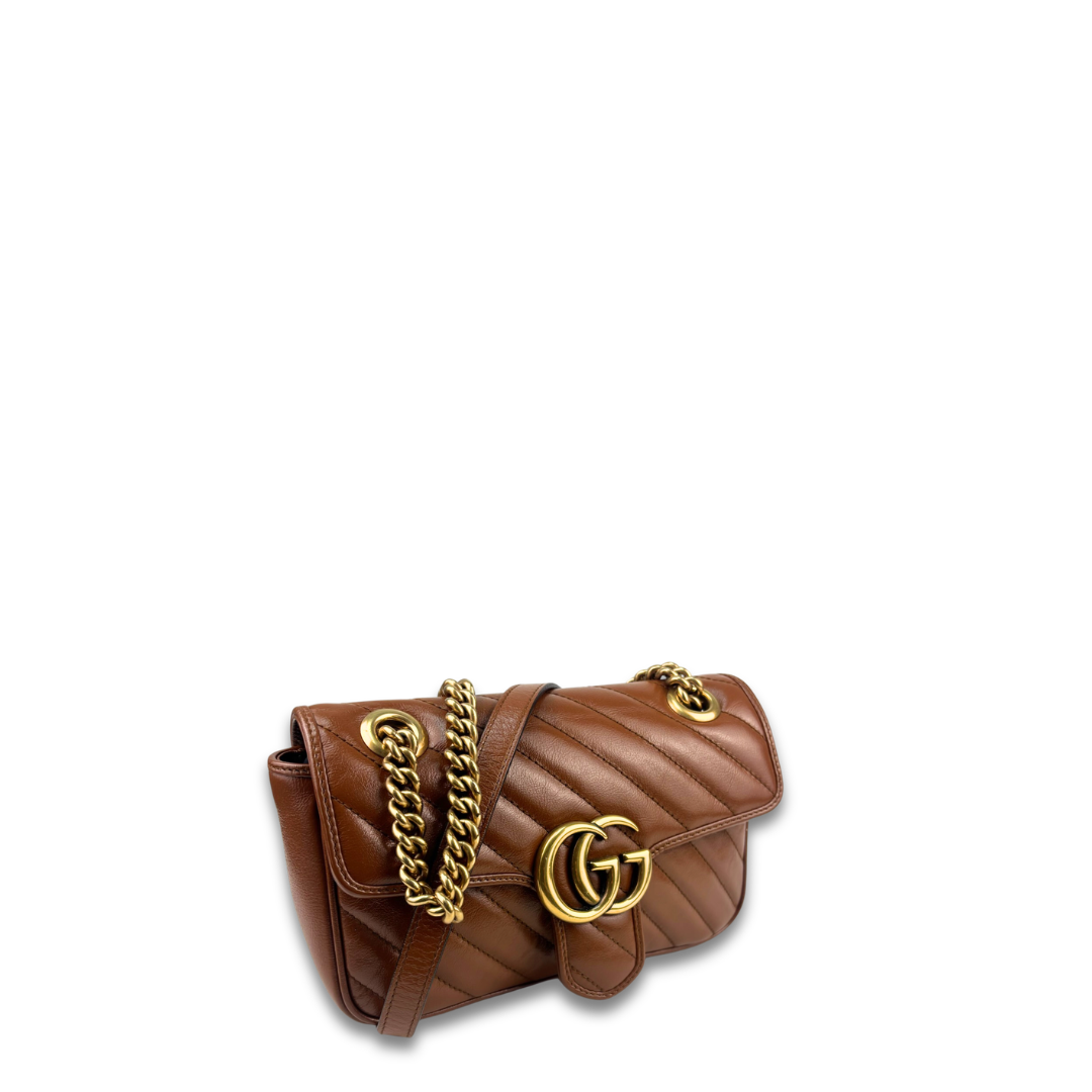 Gucci Brown Marmont Small Shoulder Bag