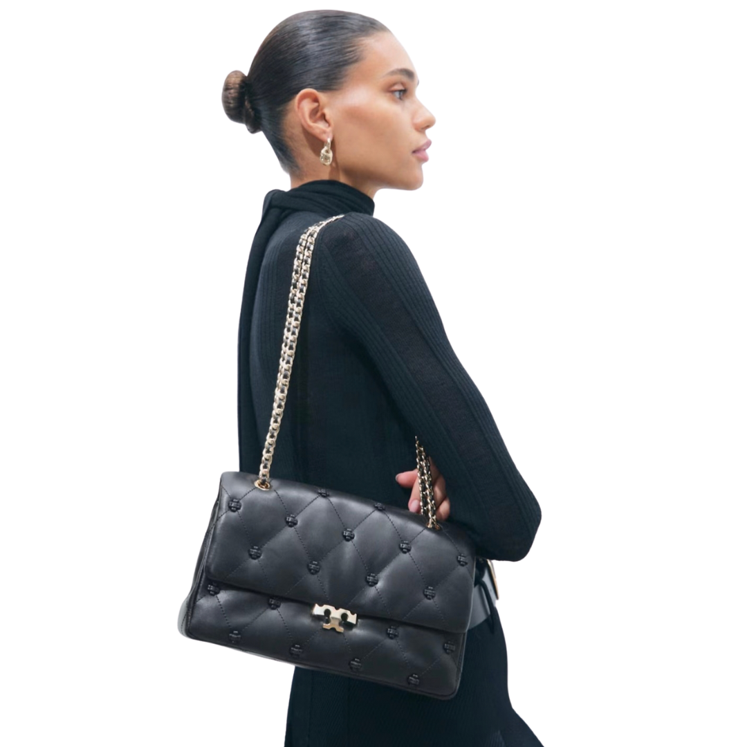 Tory Burch Bunny Knot Black Shoulder Bag