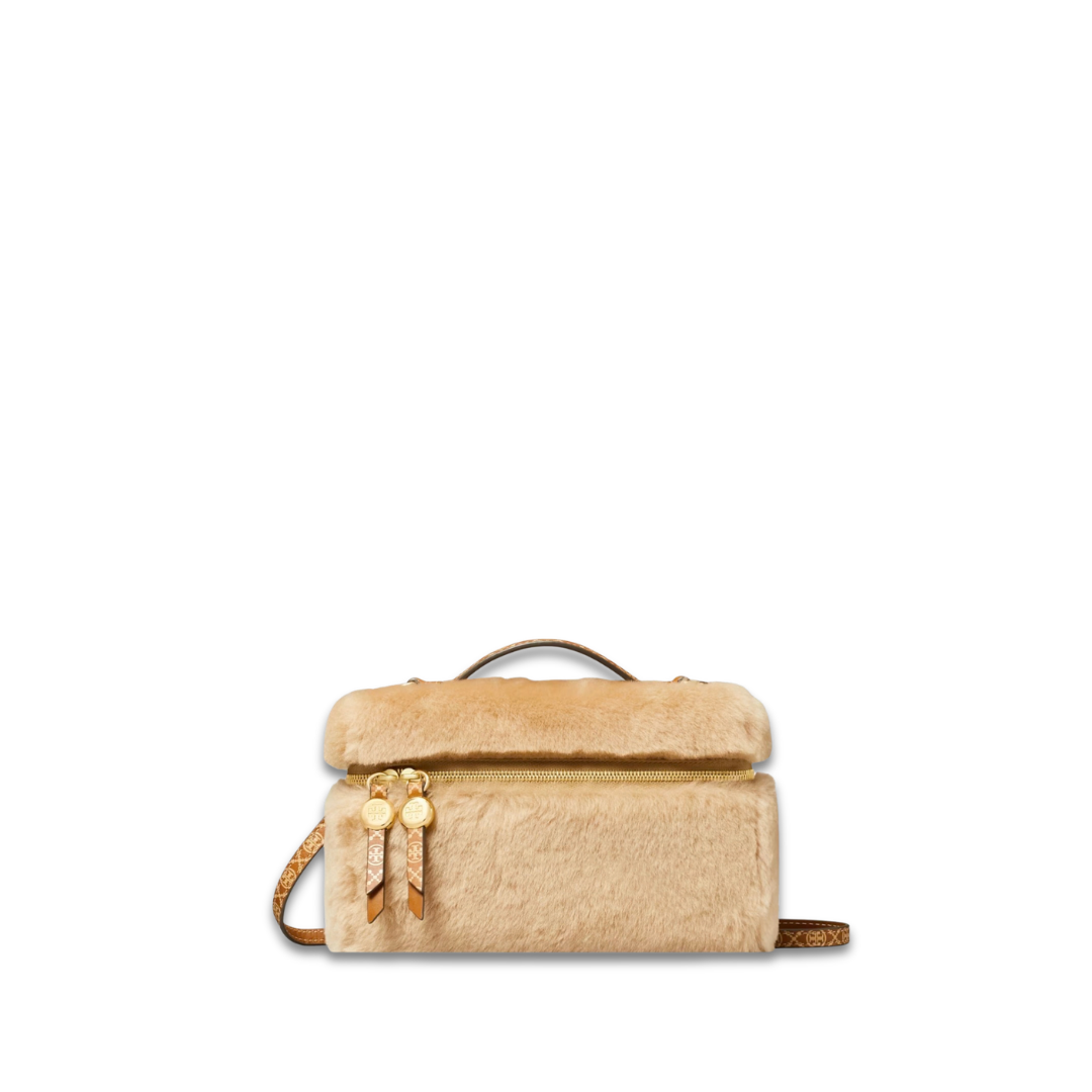 Tory Burch Romy Shearling Slim Top Handle