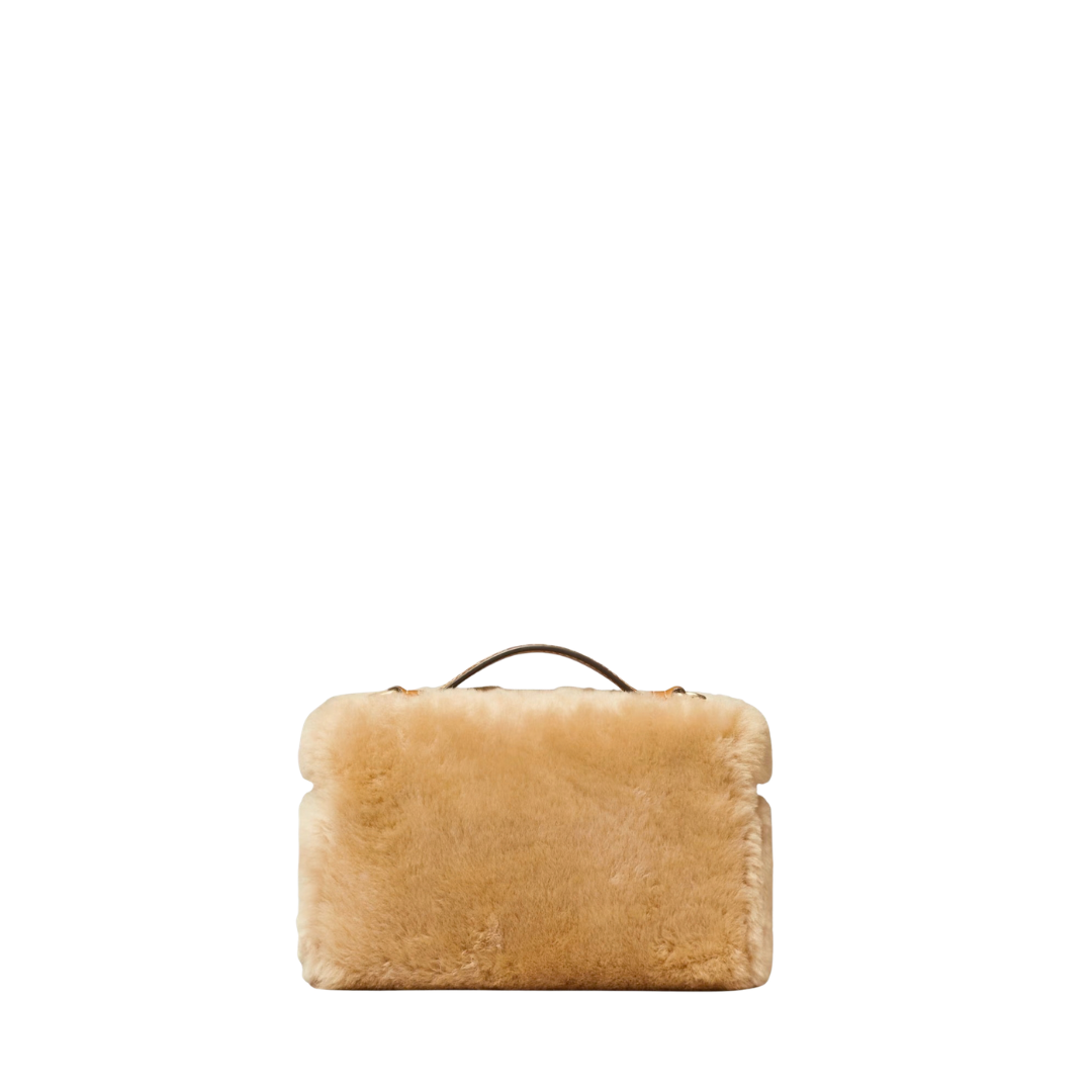 Tory Burch Romy Shearling Slim Top Handle