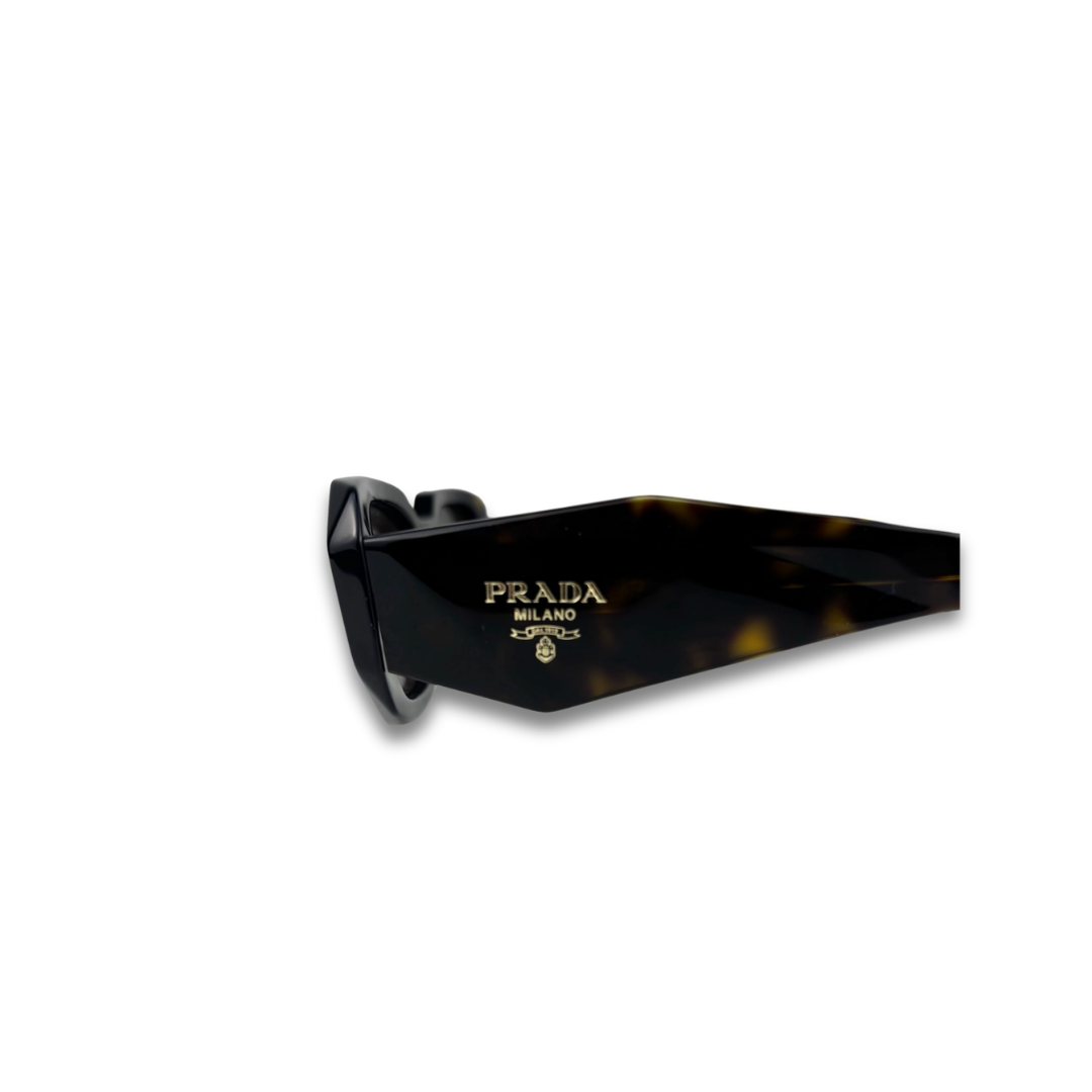 Prada Rectangular Tortoiseshell Sunglasses