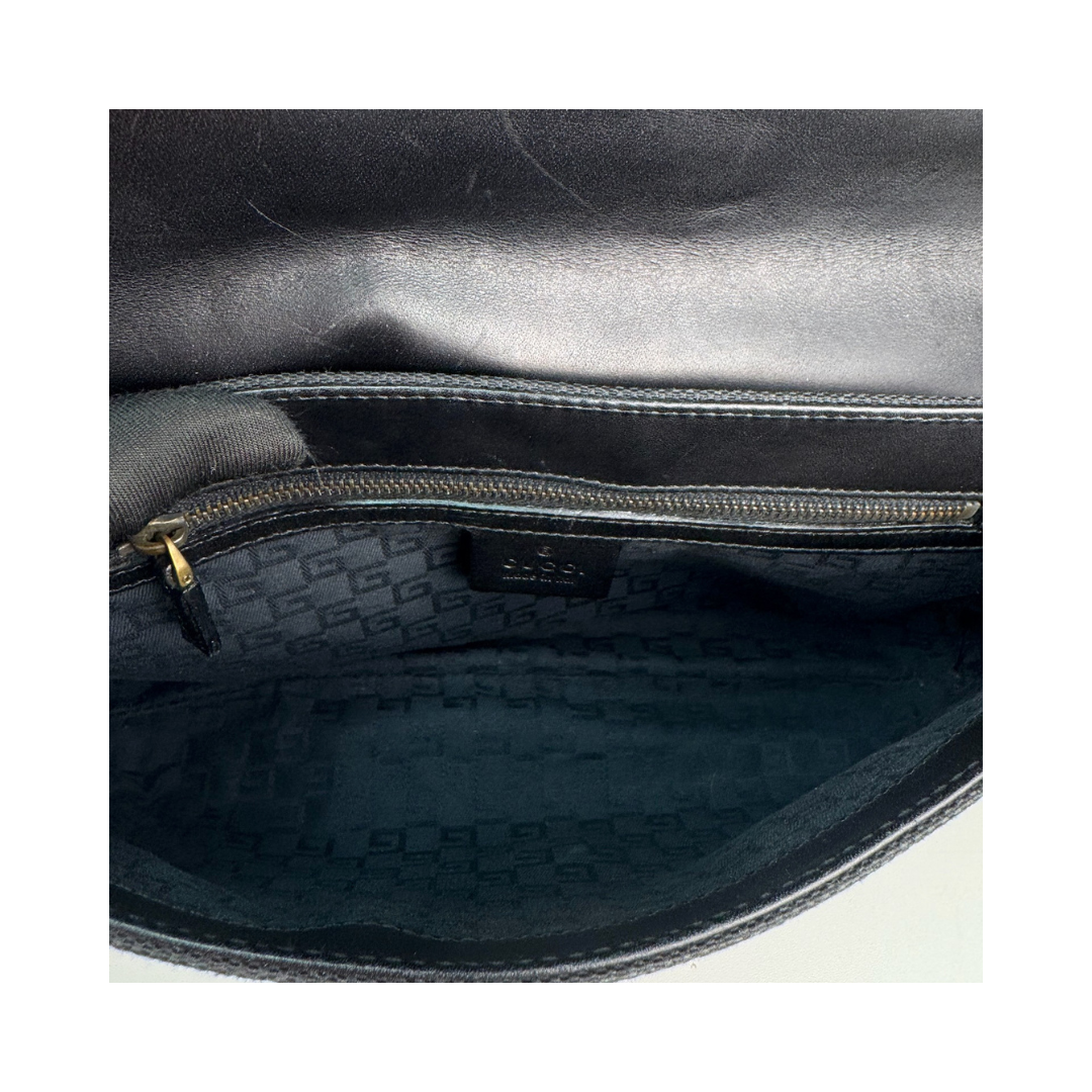 Gucci Canvas Flap Shoulder Bag